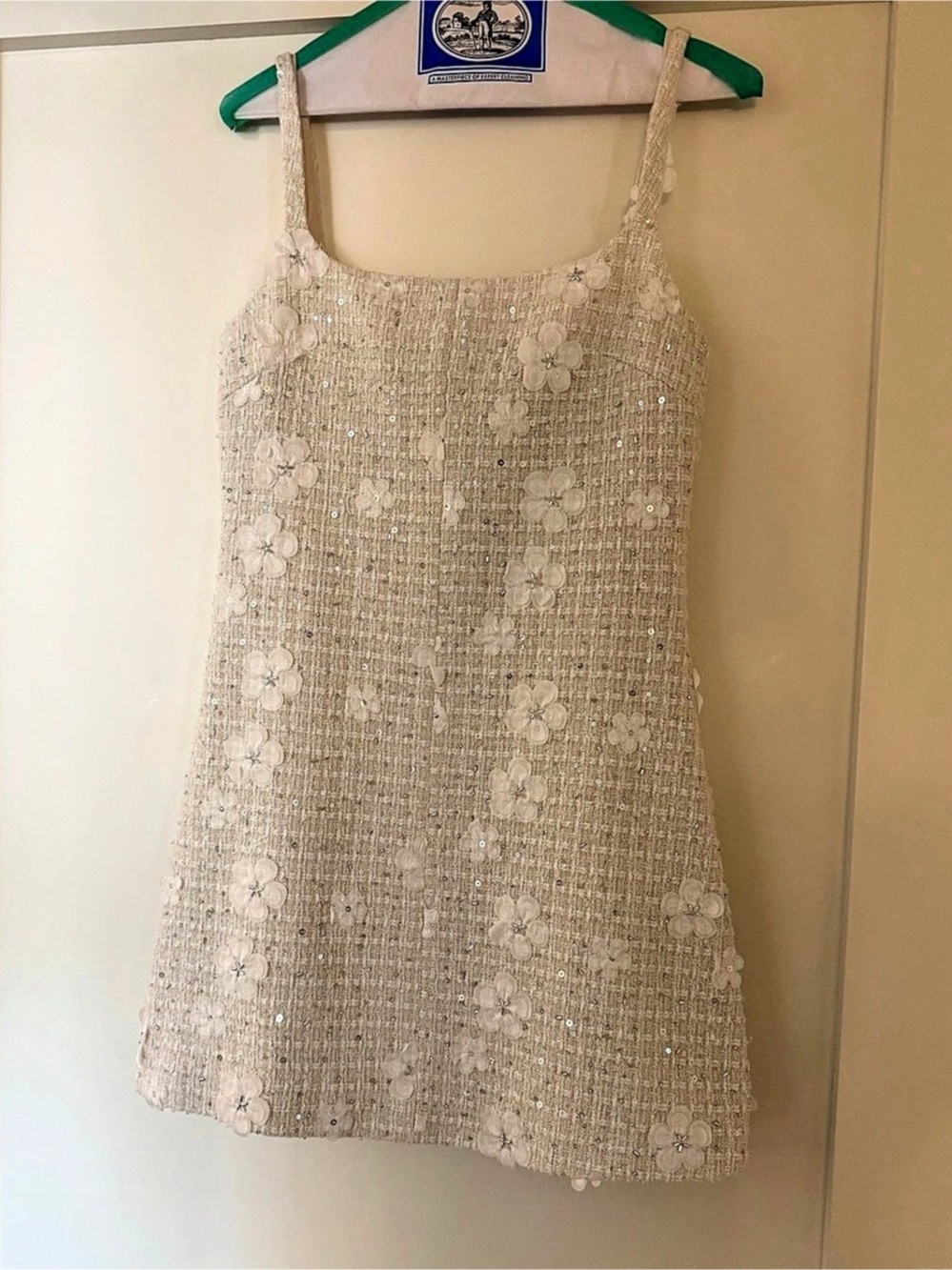 Bridal Floral Sequin Mini Dress